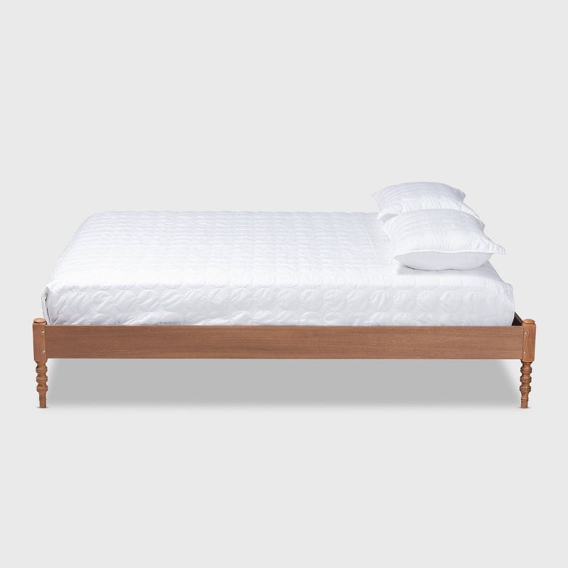 Cielle French Bohemian Wood Platform Bed Frame - Baxton Studio, 3 of 11