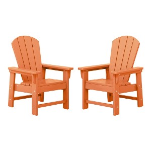 WestinTrends Malibu Kids Outdoor Adirondack Plastic Patio Chair (Set of 2) - 1 of 4
