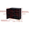 Kings Brand Furniture Grant Buffet Bar Liquor Cabinet with Wine Rack Storage and Glass Holder, Black - 4 of 4
