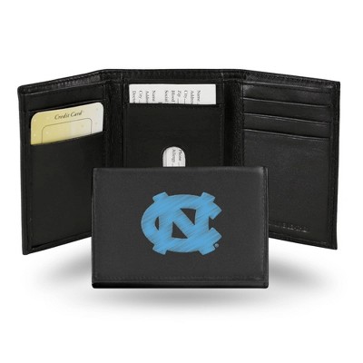 NCAA North Carolina Tar Heels Embroidered Genuine Leather Tri-Fold Wallet