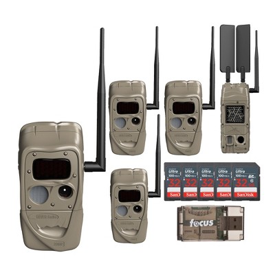 Cuddeback CuddeLink J Series Black Flash Trail Camera (4-Pack) Bundle