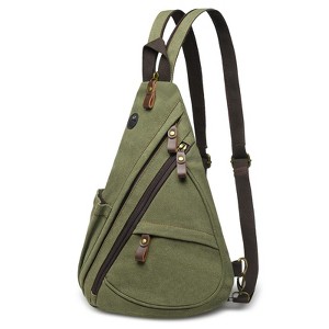 Unique Bargains Vintage Waterpoof Anti Theft Casual Crossbody Backpack - 1 of 4