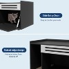 Cat Litter Box Enclosure, Hidden Litter Box Cabinet with Flip-Down Door, Pet House Side End Table with Storage, Indoor Wooden Cat Washroom - 3 of 4