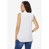 Woman Within Plus Size Perfect Sleeveless Shirt - 3 of 4