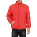 Lars Amadeus Men's Puffer Jacket Winter Warm Full Zip Stand Collar Quilting Coat