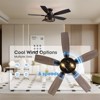 Siljoy 46-Inch Farmhouse Flush Mount Ceiling Fan with Light and Dual Blades (Remote Included 5 Blades) - 2 of 4