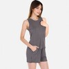 Anna-Kaci Women's Sleeveless Ribbed Lounge Set with Elastic Waist Shorts and Relaxed Fit - 3 of 4