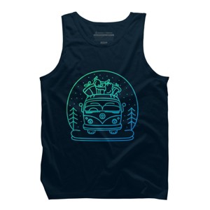 Men's Design By Humans Christmas Van By VEKTORKITA Tank Top - 1 of 3