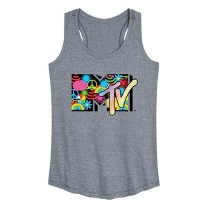Women's - MTV - Icon Collage Logo Graphic Racerback Tank - 1 of 4