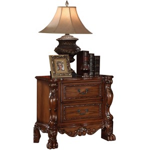 Royal Hampton Night Stand with Two Drawer In Traditional Style, Brown - 1 of 1