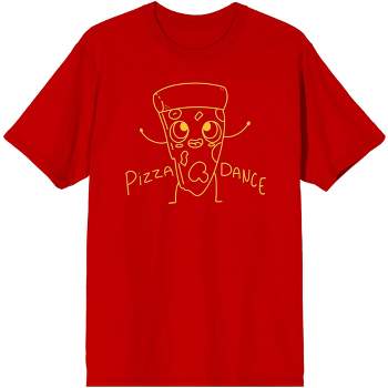 My Pizza Day Happy Pizza Dance Men's Red Graphic Tee