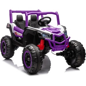 24V Kids Electric Ride-On Car, 2-Seater Remote Control Off-Road Vehicle with LED Lights & Parental Remote, for Children Ages 3-8 - 1 of 4