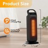 SKONYON 1500W PTC Space Heaters Portable Electric Heater with Remote, 60° Oscillation - 3 of 4