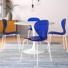 LeisureMod Bristol 5-Piece Dining Set Round Dining Table, 4 Plastic Dining Chairs White Legs - 2 of 4