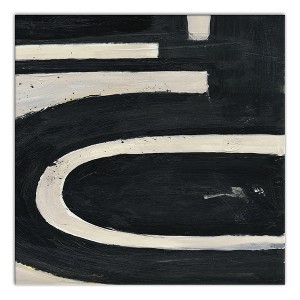 Creative Products Abstract Black And Tan Swoops 36 x 36 Canvas Wall Art - 1 of 4