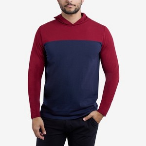 XRAY Mens Long sleeve Colorblock Hooded T-Shirt - 1 of 4