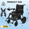 KERDOM Electric Wheelchairs for Adults Lightweight Foldable, 500W Dual Motors Power Wheelchair, All Terrain Travel, Black - 2 of 4