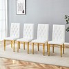 NicBex PU Leather Dining Chairs Set of 4,Modern Upholstered Armless Kitchen Chair with High Back and Metal Legs for Dining Room,Kitchen - 2 of 4