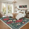Washable Area Rugs for Living Room, Floral Rug for Bedroom, Soft Low Pile Non Slip Throw Rugs - 2 of 4