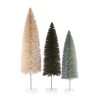 Cody Foster 24.0 Inch Champagne Rainbow Trees Christmas Decorative Tree Set , Christmas Decor Bottle Brush Pink Green (3PC) - 2 of 3