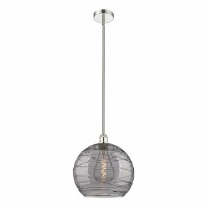Athens Deco Swirl - 1 Light Stem Hung Pendant In Industrial Style-14.63 Inches Tall and 13.75 Inches Wide - 1 of 1