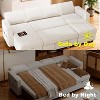 Vipbear 105-inch four-seat pull-out bed with storage space and side pockets, adjustable backrest, convertible sofa bed, Chenille - 2 of 4