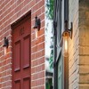Globe Electric 1-Light Matte Black Motion Sensor Outdoor Wall Sconce with Clear Seeded Glass Shade: Weather-Resistant, ETL Listed - 4 of 4