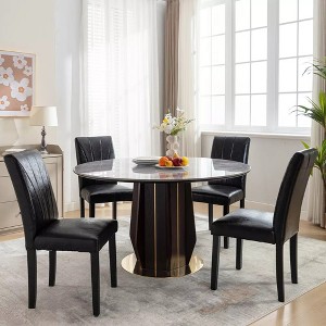 VECELO Upholstered Dining Chairs Parsons Chairs Modern Armless With High Back Wooden Legs for Kitchen/Living Room Set of   2 / 4 / 6 - 1 of 4