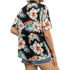 Nlife Womens Button Down Hawaiian Shirts Short Sleeve Floral Print Summer V Neck T-Shirt Casual Summer Beach Blouses Tops - 4 of 4