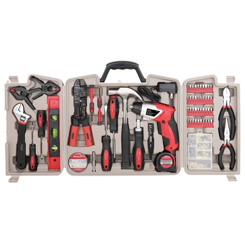 Apollo Tools 39 Piece General Tool Kit W/ Hard Case Hammer Pliers