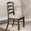 Simple Relax Set of 2 Upholstered Side Chairs in Rustic Brown and Gray - 2 of 4