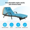 Foldable Wicker Outdoor Patio Chaise Lounge Set Of 2,Outdoor Reclining Lounge Chair Recliner Up To 150° With Cushion And Armrest -Maison Boucle - 3 of 4