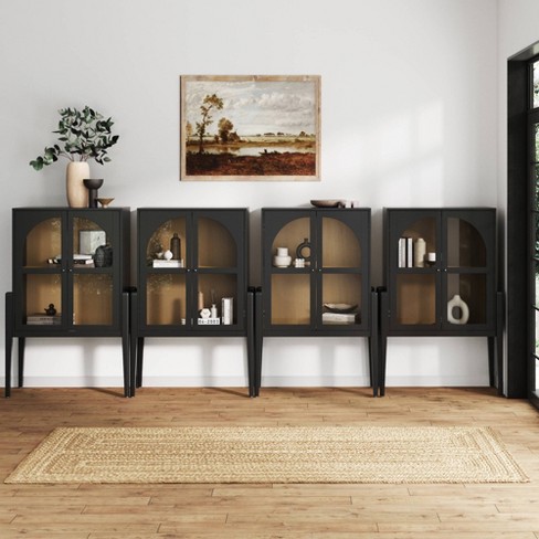 Nathan James Set of 4 Shadow Storage Cabinet Black - image 1 of 4