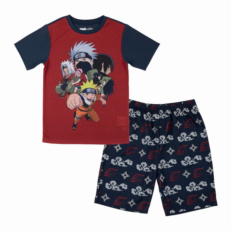 Naruto Youth 3-Piece Sleep Set with Tee Shirt, Shorts, and Sleep Pants, 2 of 7