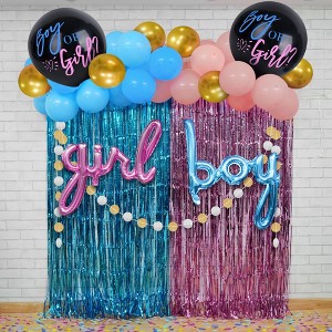 KatchOn, Gender Reveal Decorations Set - Pack of 55 | Gender Reveal Balloon Arch Kit | Boy or Girl Balloon - 1 of 4