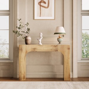 47/63 Inch Farmhouse Console Table, Long Wood Entryway Table Behind Couch, Easy Assembly Hallway Furniture for Living Rooms - 1 of 4