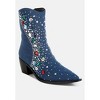 Starlit Multi Color Stones Embellished Boots - 2 of 4