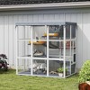 Large Outdoor Catio Cat Enclosure with Hammock, Condo, Jump Platforms, Ladders, Ramps, Tarp, for 2-4 Large Cats - 2 of 4
