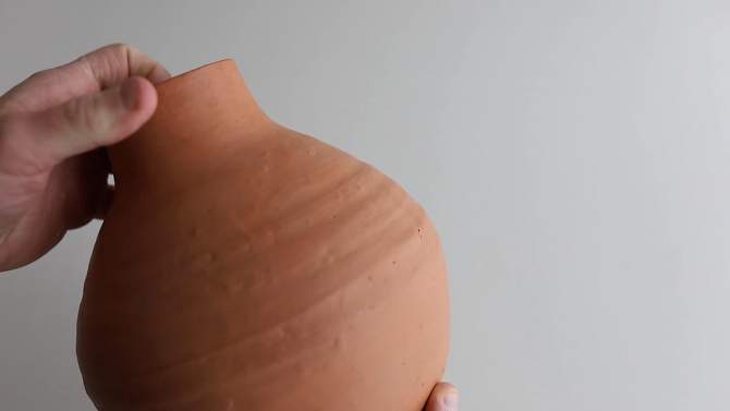 Natural Terracotta Vase - Foreside Home & Garden, 2 of 7, play video