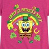 Girls' - SpongeBob Squarepants - Happy St. Patricks Day Fitted Short Sleeve Graphic T-Shirt - 2 of 4