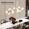 Ludomide 16 Lights Glass Globe Sputnik Chandelier, Linear Chandelier Milky White Mid Century Modern Pendant Lights Fixtures Over Table for Kitchen - 2 of 4