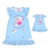 Peppa Pig Pajama Toddler Girls' Fairies Nightgown with Matching Doll Dress Light Blue - 2 of 4