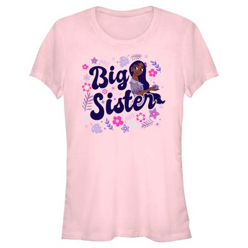 Juniors Womens Encanto Isabela Big Sister With Flower T shirt