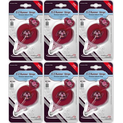 Scrapbook Adhesives: E-Z Runner: Double-Sided Permanent Adhesive Refill Cartridges, 6 Pack