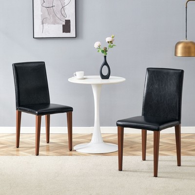 PAGED PU Dining Chairs Comfortable Living Room Chairs Kitchen Chairs with Metal Legs for Living Room, Restaurant