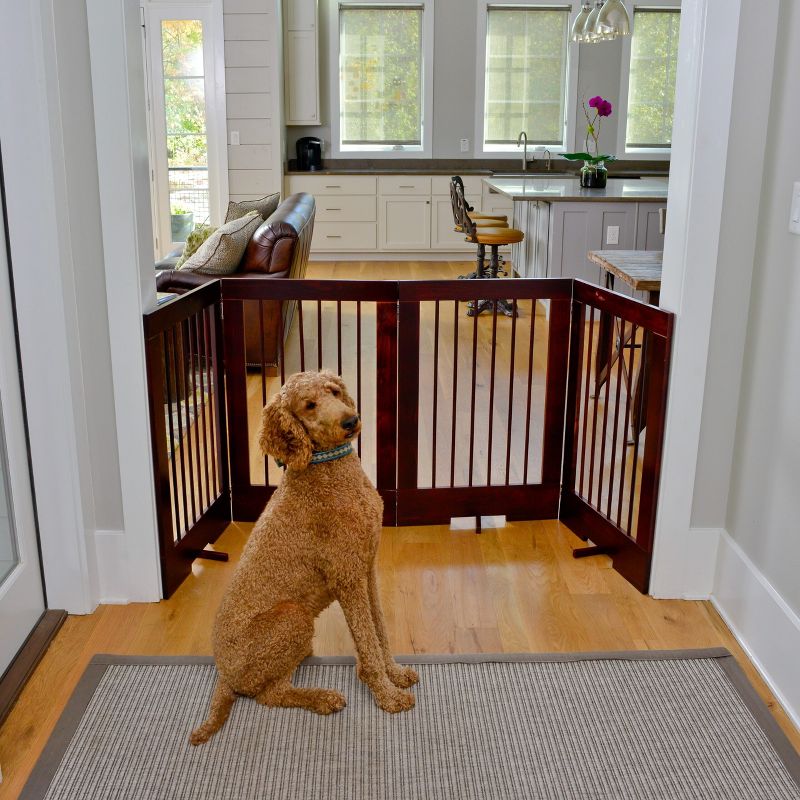 Cardinal Gates 4PG 4-Panel Freestanding Pet Gate - Adjustable Wooden Dog Gate, 3 of 7