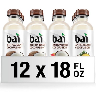 Bai Coconut Flavored Water - 6 Of Molokai Coconut, 3 Each Of Madagascar Coconut Mango, Puna Coconut Pineapple (Assorted Flavors)18 Fl Oz (Pack of 12)
