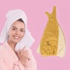 Unique Bargains Teenager Fish Shape Lightweight Strong Absorbent Hair Drying Towel 1 Pc - 2 of 4