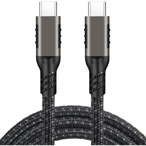 USB-C Cable, Nakedcellphone Rugged Short 8.5 Inch Cord [TYPE-C to Type-C] Fast Charge/Sync Compatible with Apple iPhone 16 Pro Max Samsung Galaxy S24 - image 1 of 4