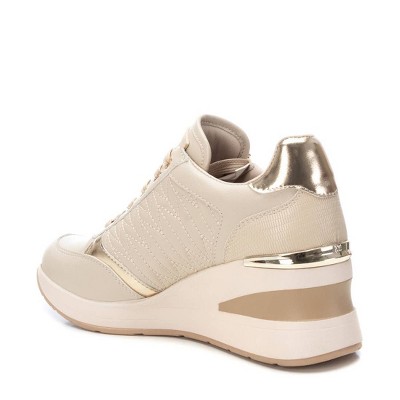Женские кроссовки XTI Women's Wedge Sneakers with side zipper 143071 Beige 9 — фото 3